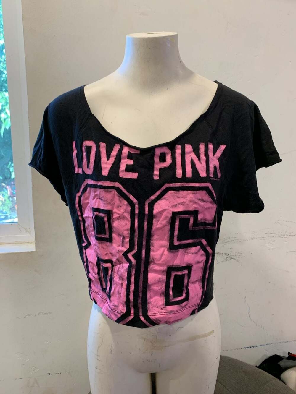 Y2k Pink Victoria's Secret Love Pink 86 Crop Top Size S